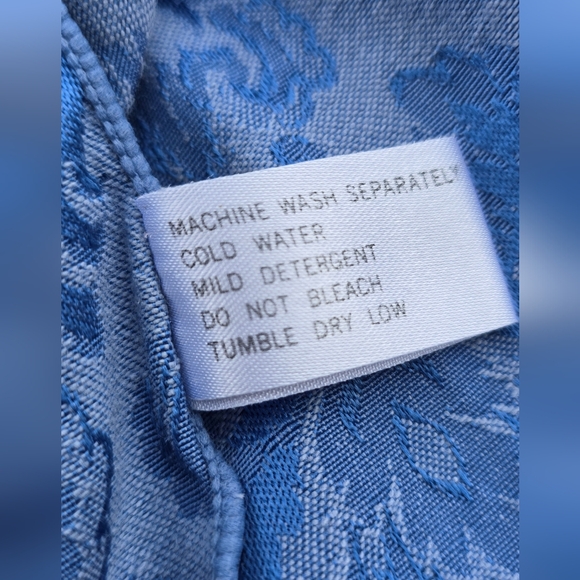 Rare-Vintage "Hanukkah" Blue Damask-Tablecloth Large 58 x 139" - Picture 9 of 14